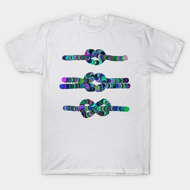 Colored Knots Abstract T-Shirt by mavicfe